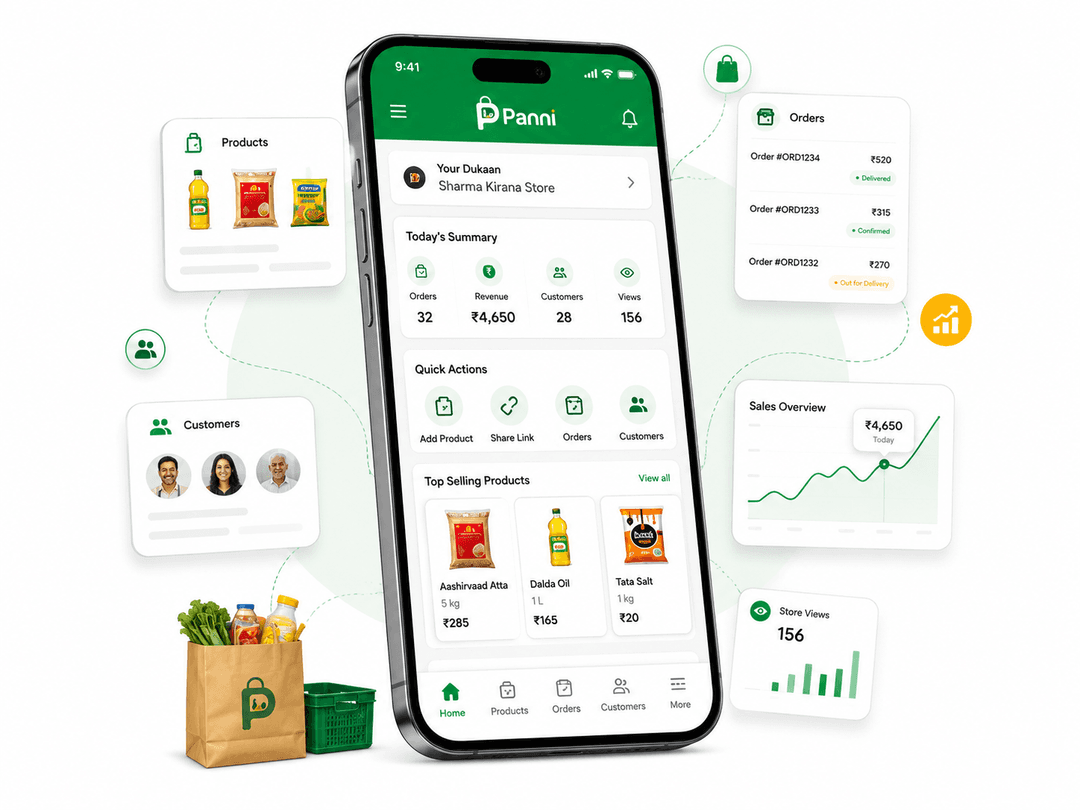 Panni Owner App Dashboard Mockup
